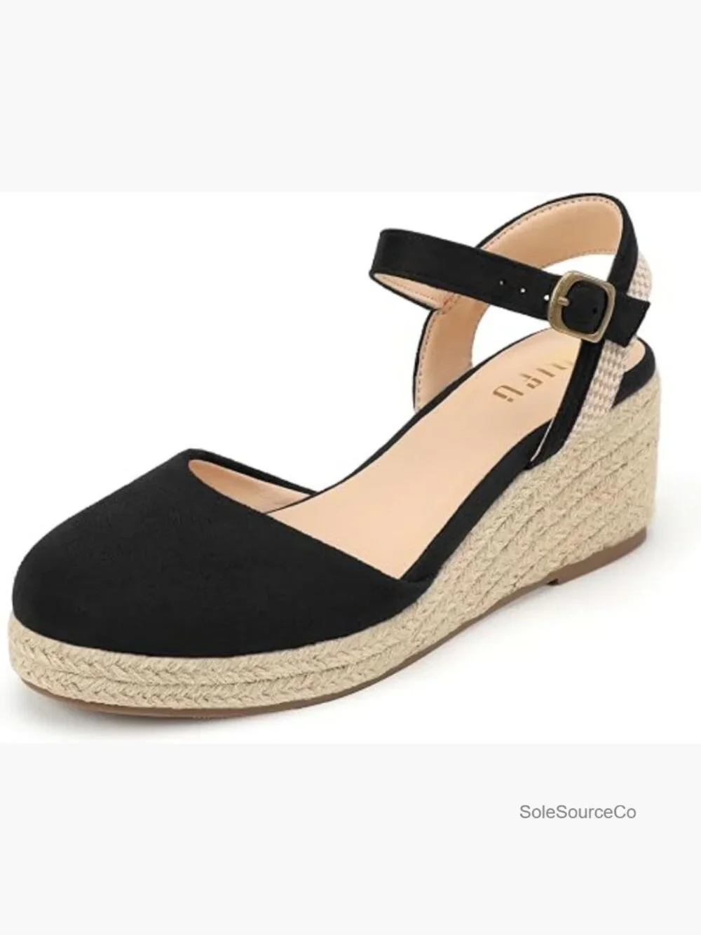 Espadrille Wedge Sandals Platform Closed Toe Ankle Strap Low Heel Summer Shoes